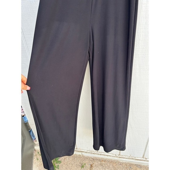 Nine‎ West Women's Black Dressy Jumpsuit, Draping Cross V Neck, Wide Legs, Sz 4 - Picture 6 of 6